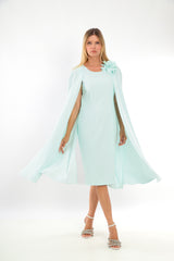 Ladies Dress L-25SS-2041-40 AQUA