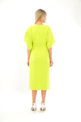 Ladies Dress L-25SS-2044-40 LIME