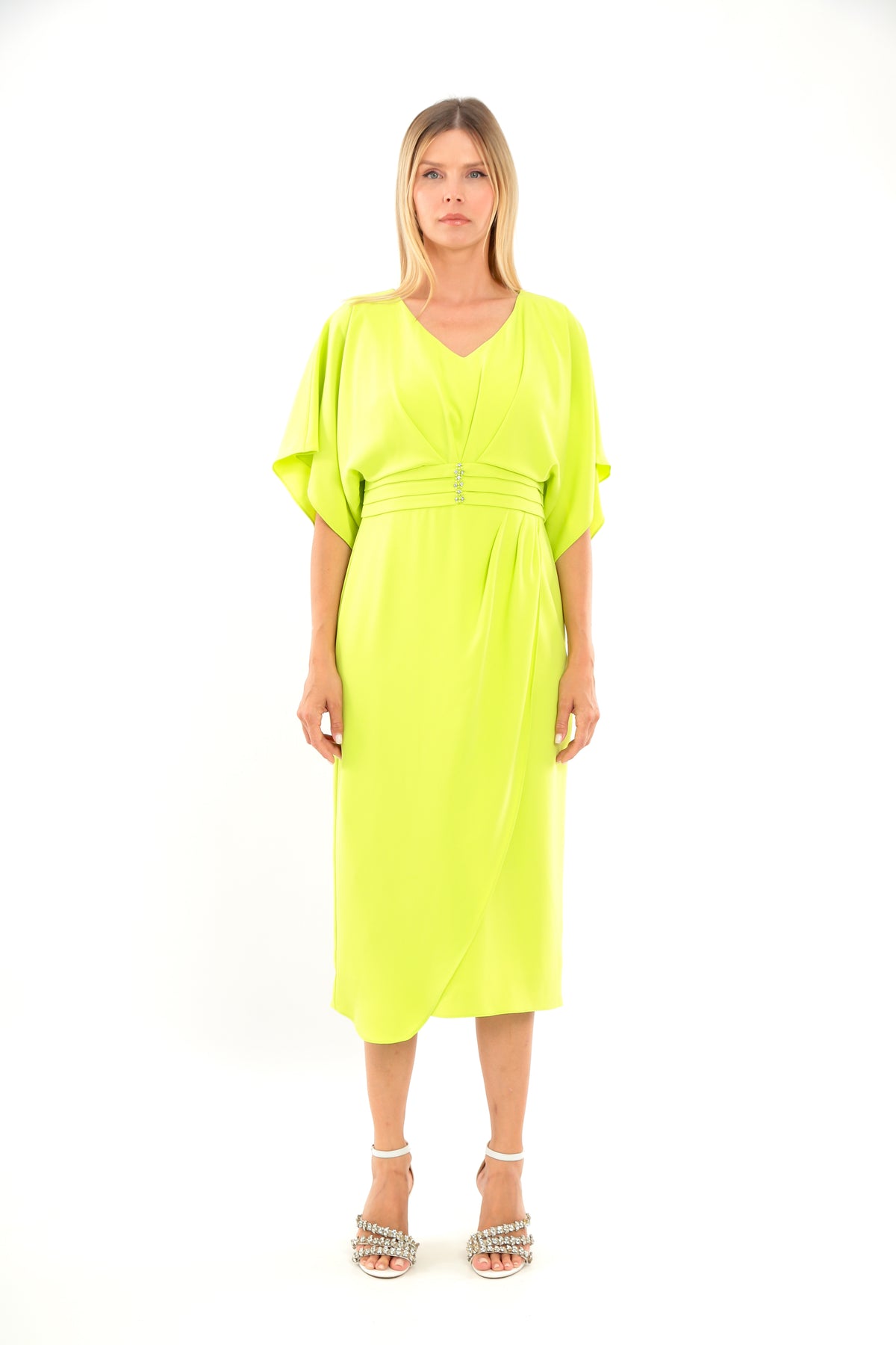 Ladies Dress L-25SS-2044-40 LIME