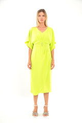Ladies Dress L-25SS-2044-40 LIME