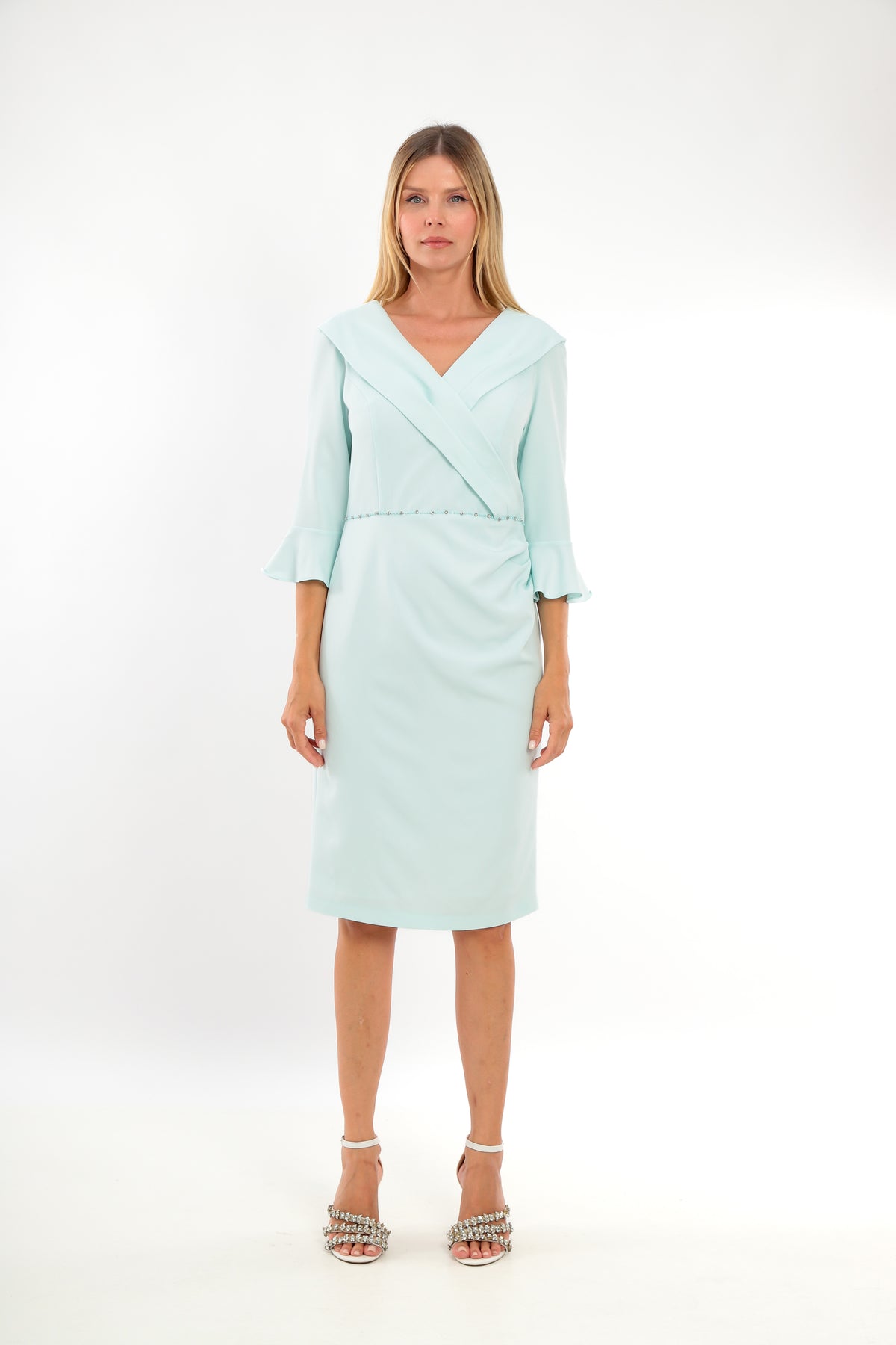 Ladies Dress L-25SS-2049-16 AQUA