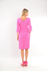 Ladies Dress L-25SS-2056-16 HOT PINK