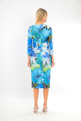 Ladies Dress L-25SS-2085-38 BLUE