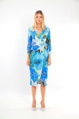 Ladies Dress L-25SS-2085-38 BLUE