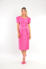 Ladies DressL-25SS-2110-43 HOT PINK