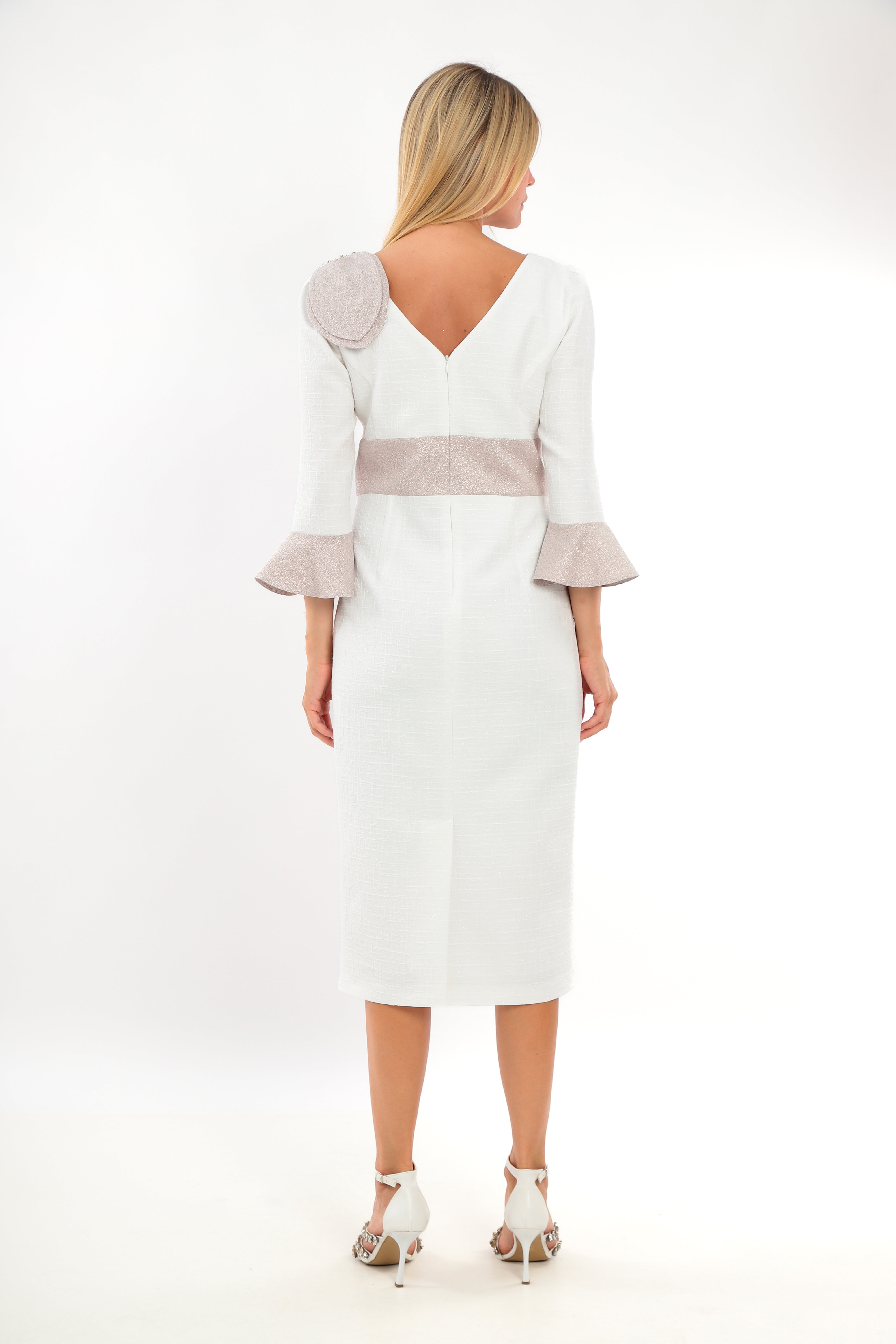 Ladies Dress L-25SS-2137-37 STONE