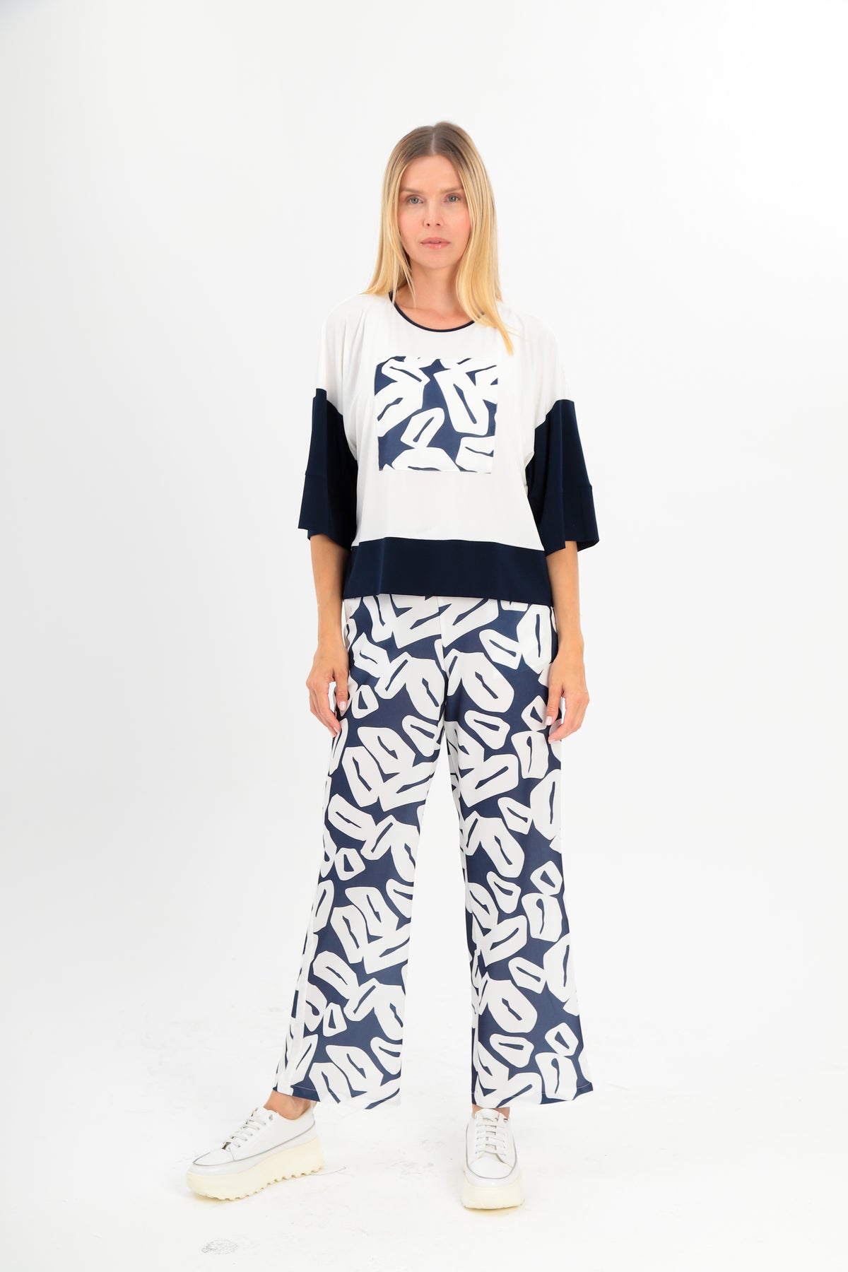 Ladies Trousers I-25SS-5136-34 Navy