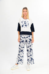 Ladies Trousers I-25SS-5136-34 Navy