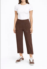 HEMMED TROUSERS MOCHA