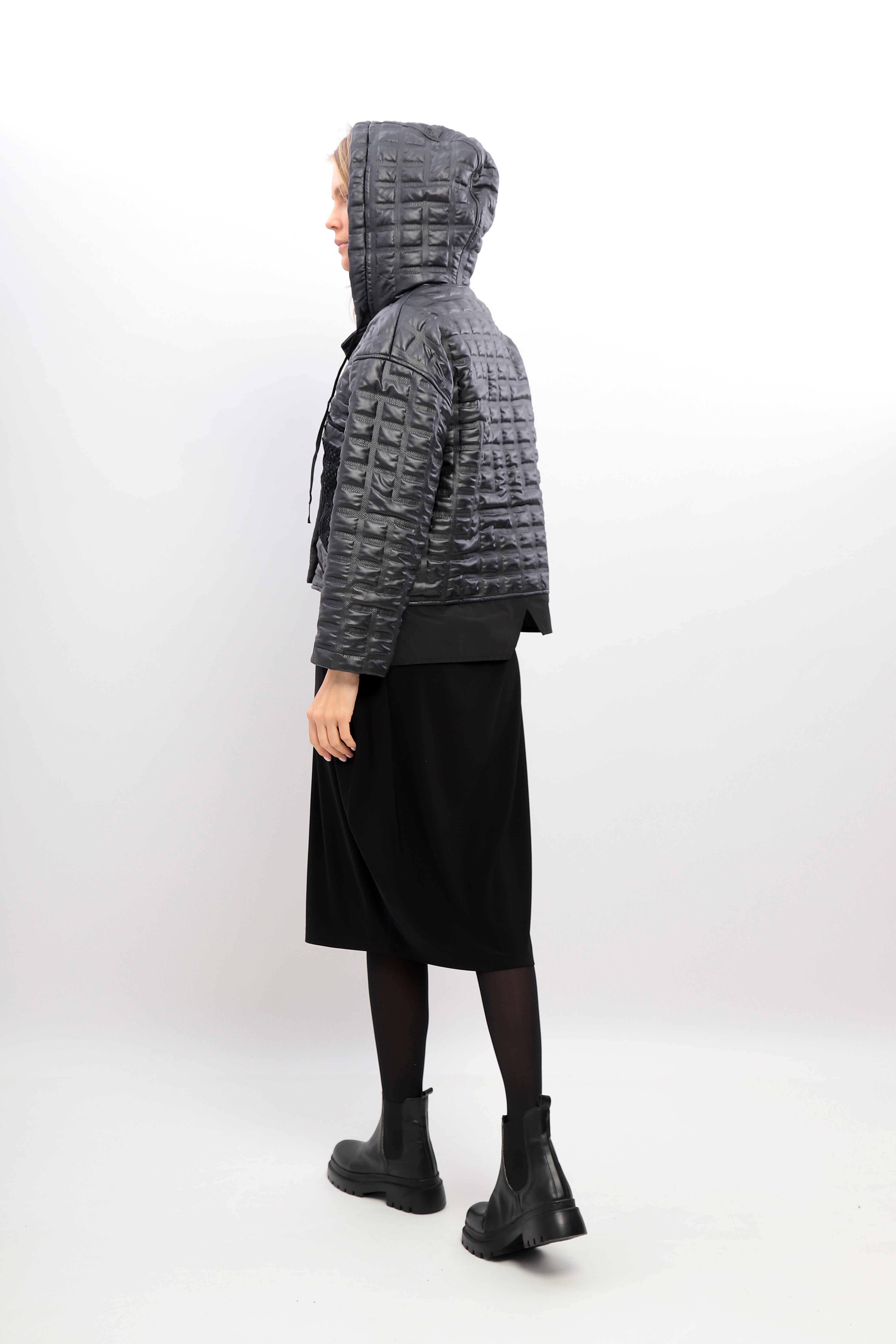 Inco Jacke Padded With Hood I-24AW-1133-02 BLACK