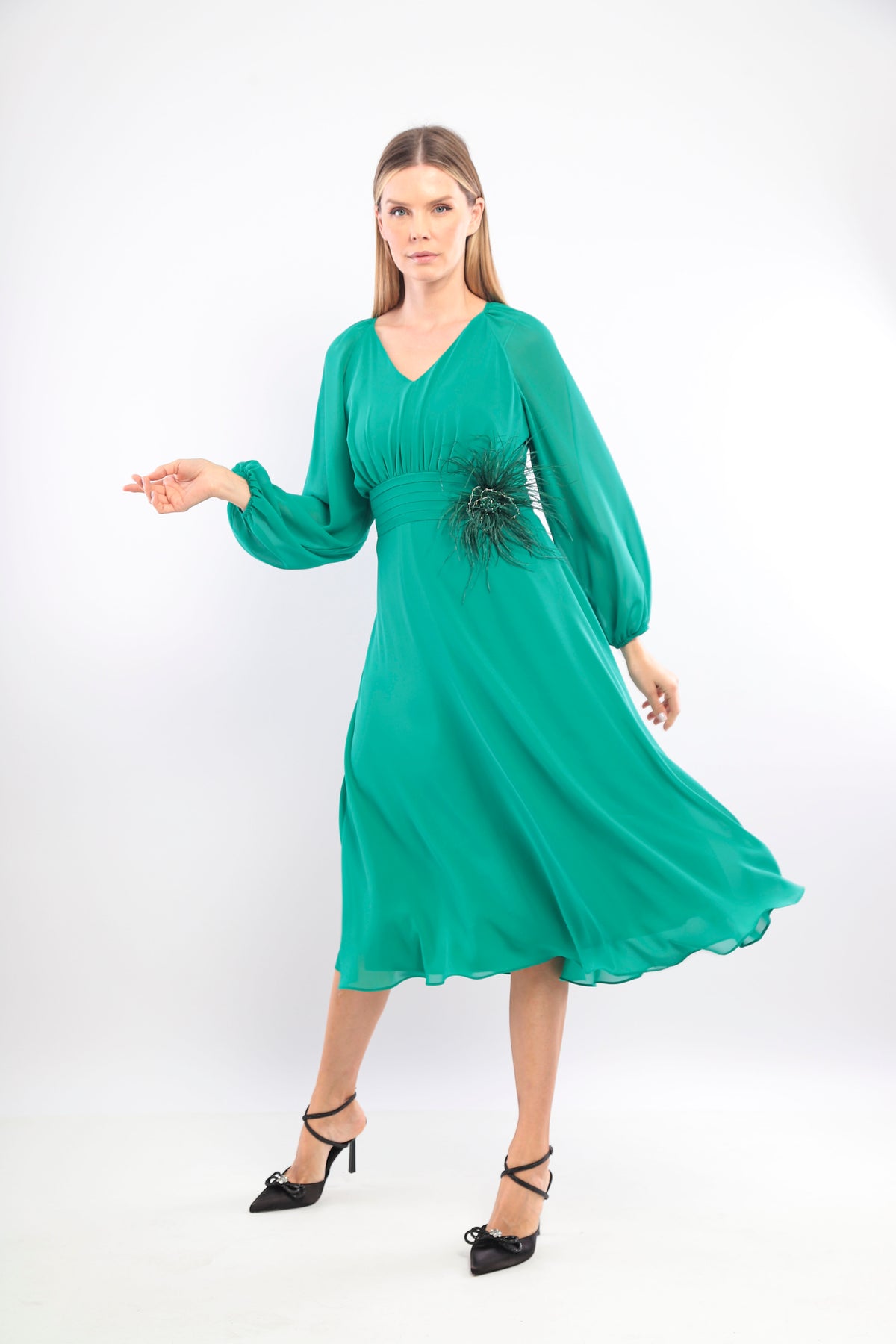 Ladies Dress L-24AW-2927-20 JADE