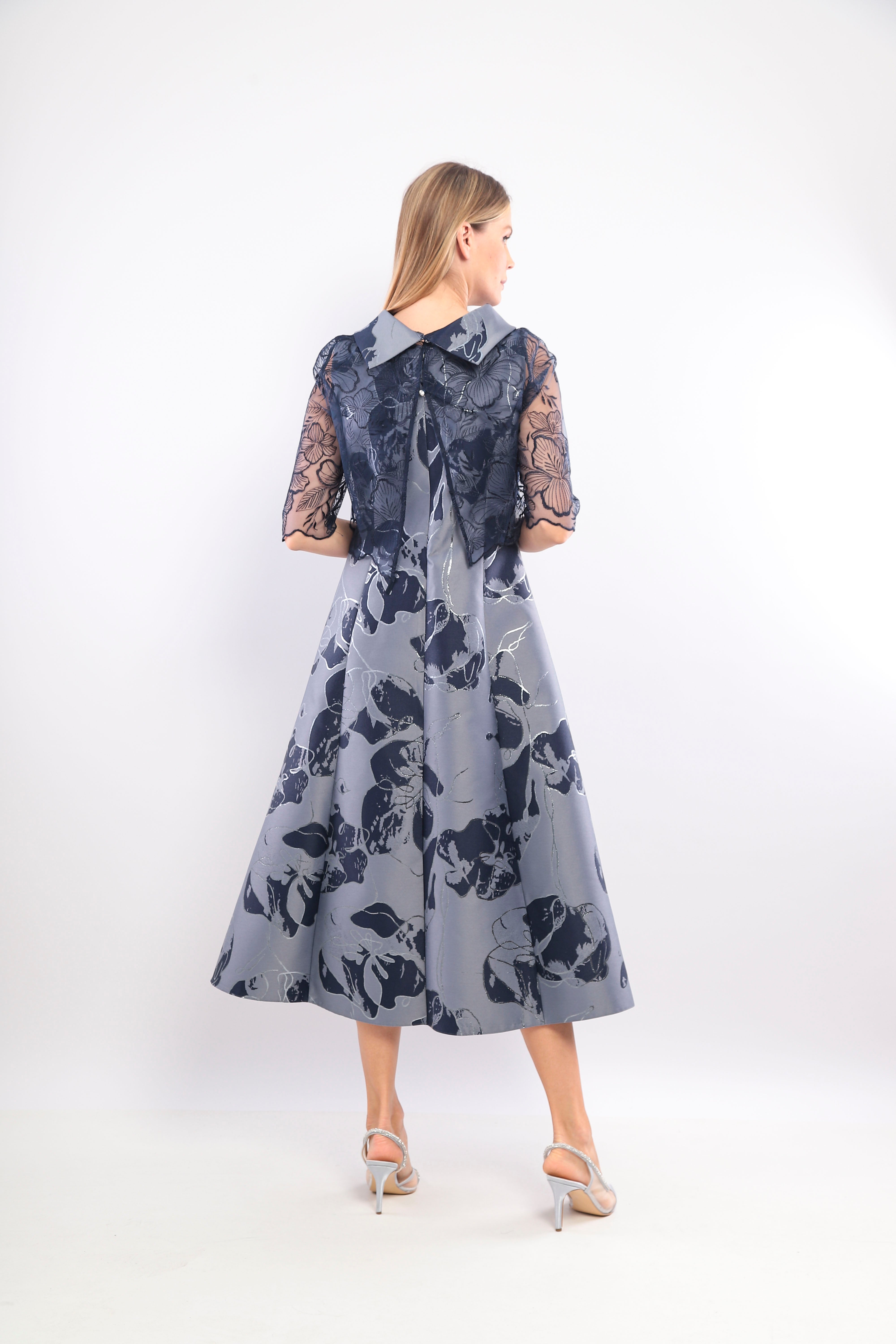 Ladies Dress - Two Piece Set L-24AW-7392-04 NAVY