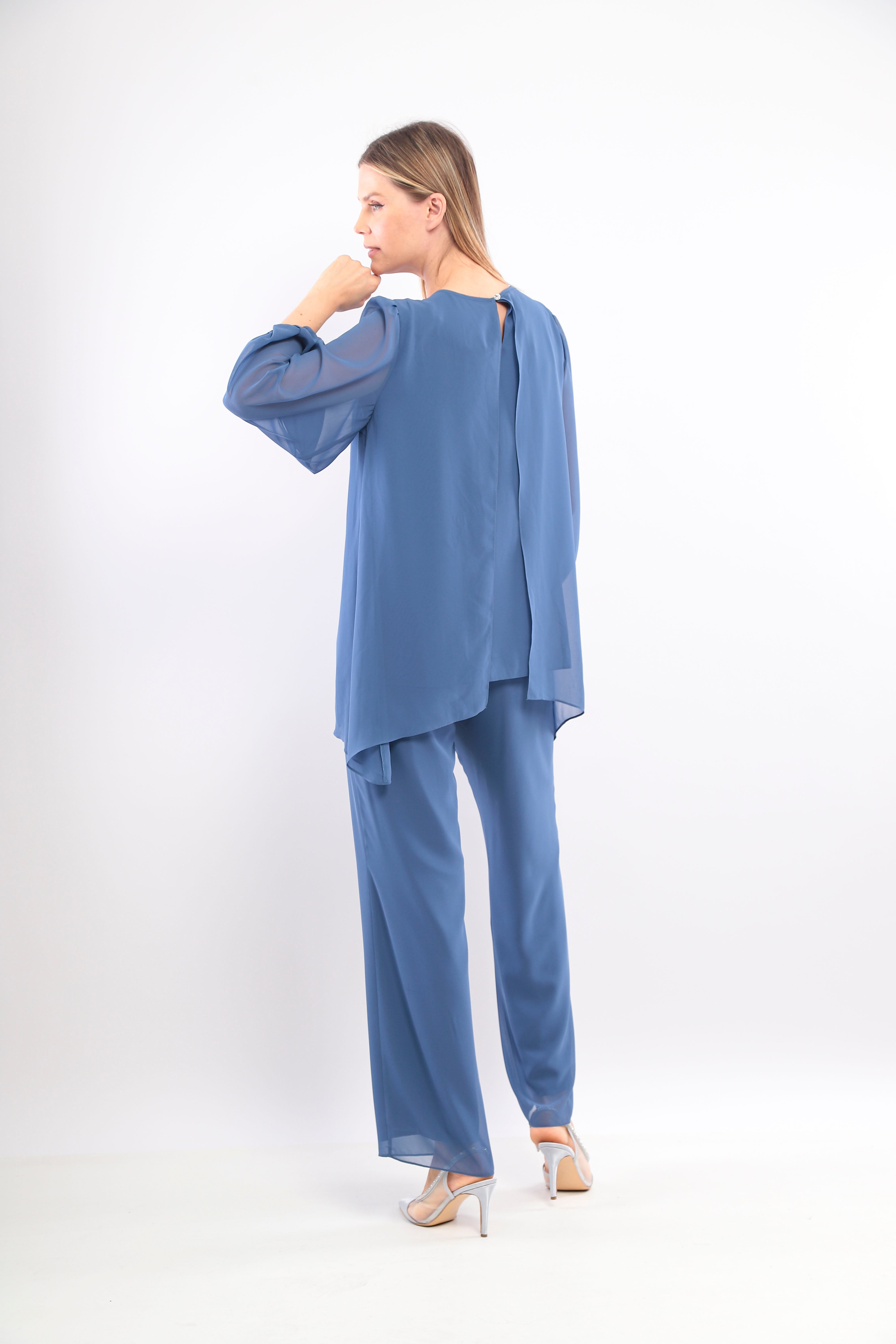 Ladies Dress - Two Piece Set L-24AW-7375-20 TEAL