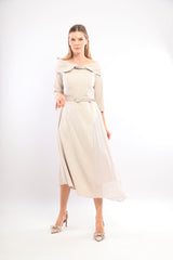 Ladies Dress L-24AW-2920-40 STONE