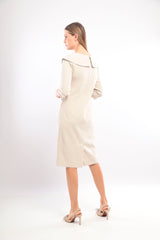 Ladies Dress L-24AW-2938-40 STONE