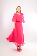 Ladies Dress L-24AW-2984-20 HOT PINK