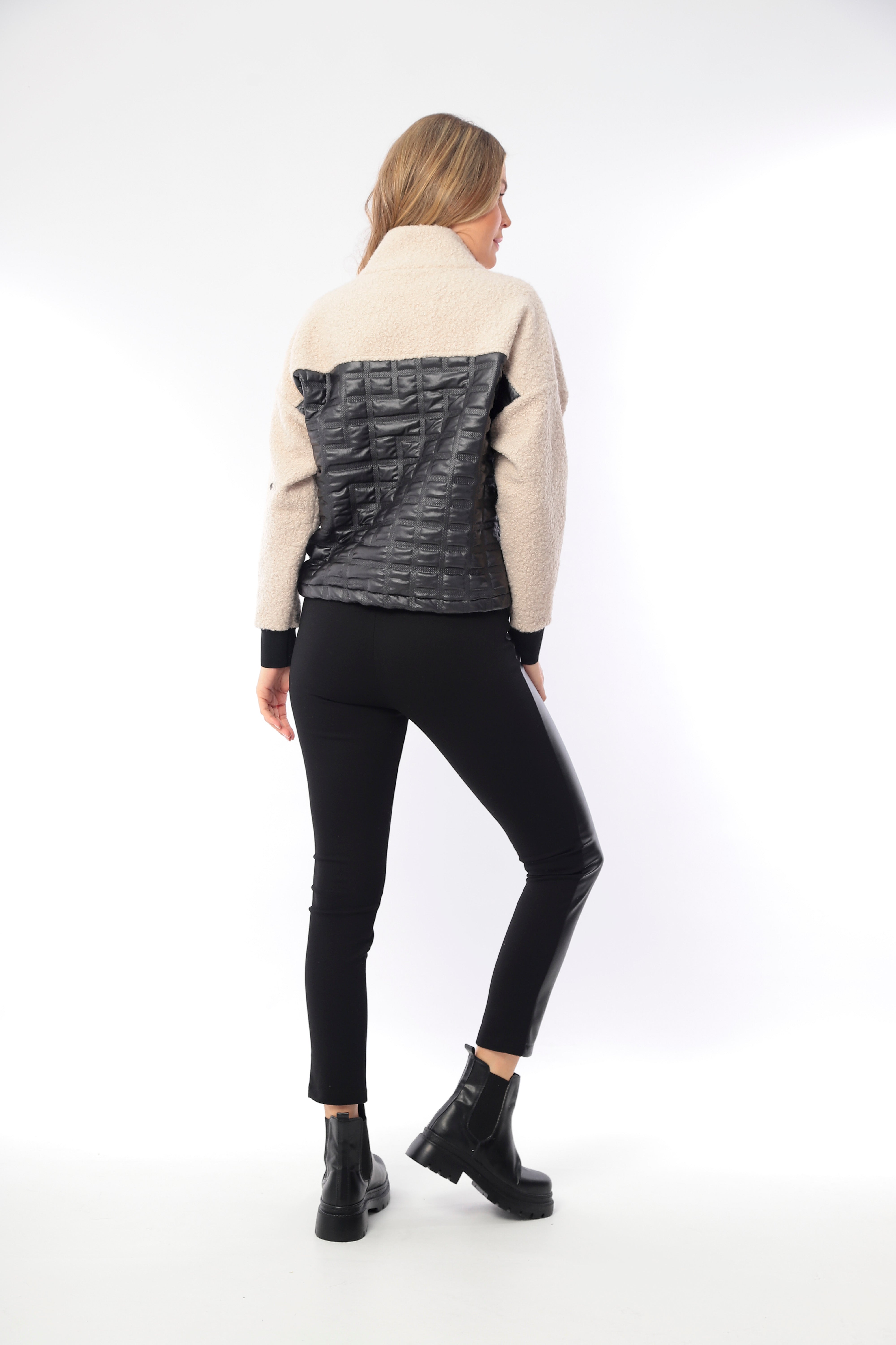 Inco  Jacket With colar And Zip I-24AW-1144-02 STONE