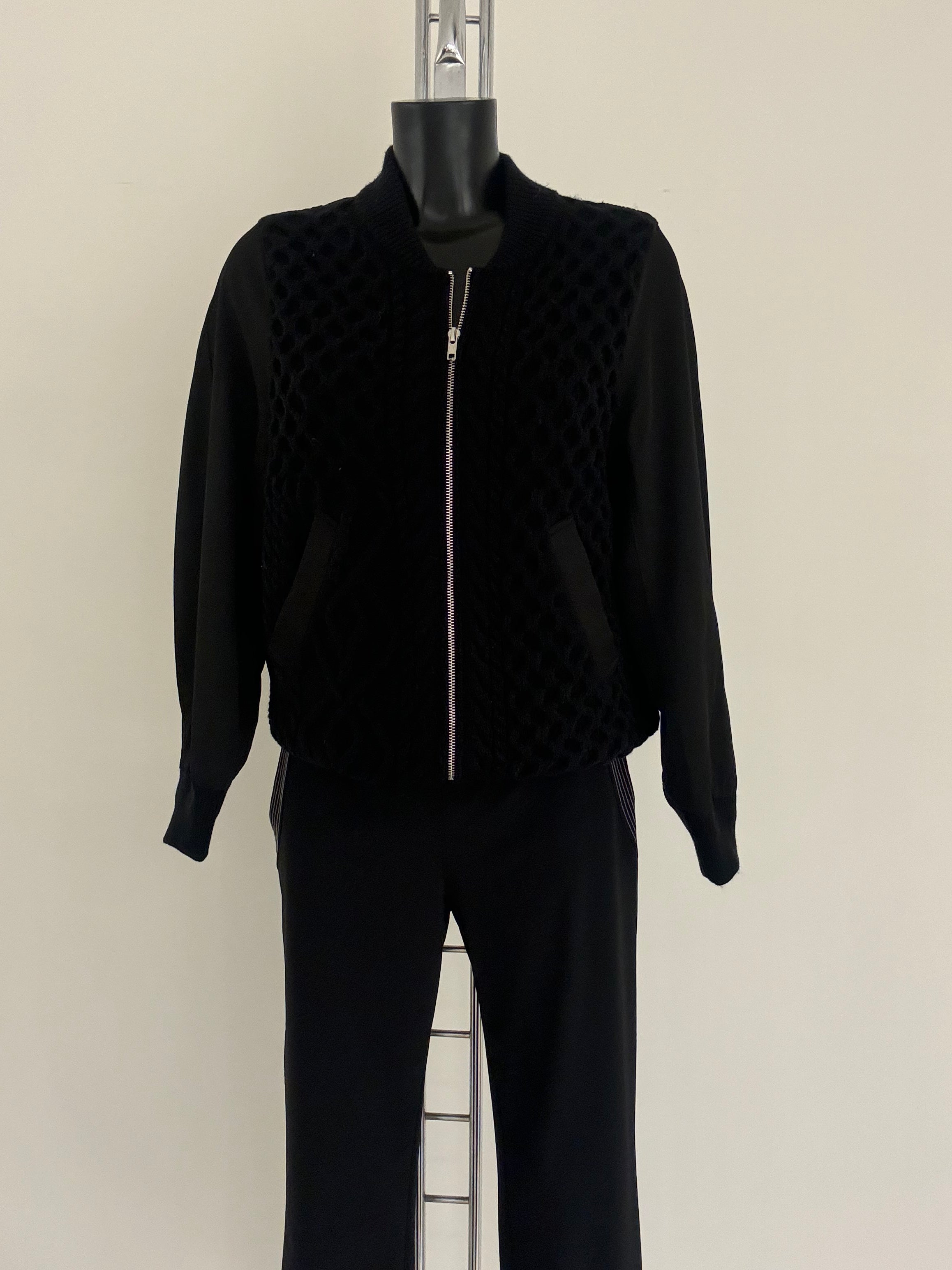Darling Knit Front Zip Jacket DA24-101 BLACK