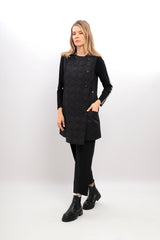 Wrap Hem Straight Leg Trousers in 7/8th Length 8 I-24AW-5118-15 BLACK