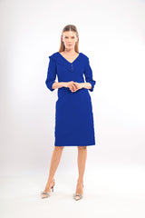 Ladies Dress L-24AW-2938-40 ROYAL