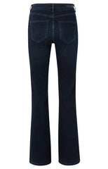 Flared denim jeans with mid waist - L34 01-311069-410 Dark Blue Denim