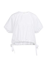 Boxy top with adjustable waist and puff sleeves - Type: product