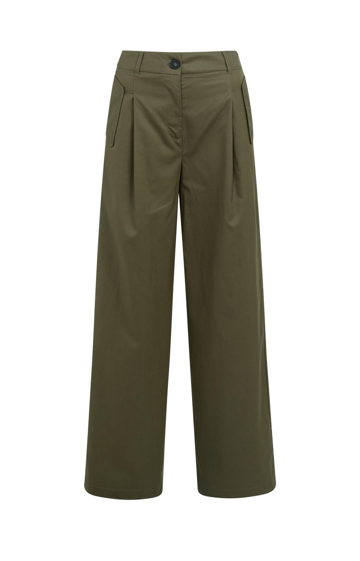 Cargo trousers with wide legs and pleat details - L30 - Type: product