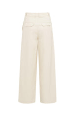 Cargo trousers with wide legs and pleat details - L32
