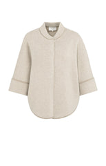 Chunky knit poncho cardigan with rounded hem - Type: product
