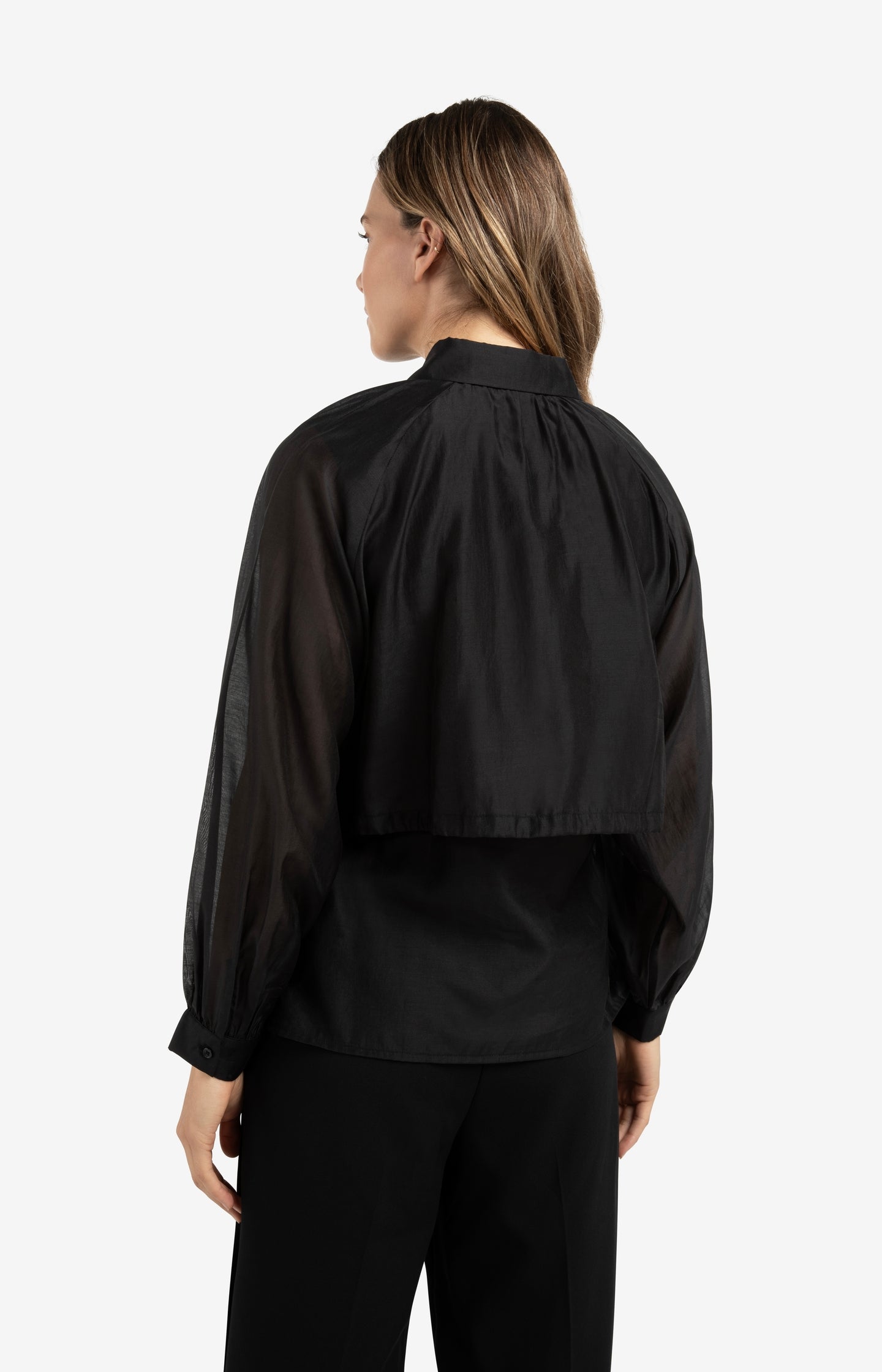 Double layered blouse with embellishments