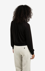 Jersey blouse with double layer effect