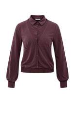 Jersey blouse with double layer effect - Type: product