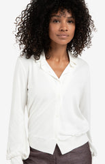 Jersey blouse with double layer effect