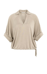 Jersey top with pleated sleeves - Type: product