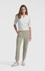 Jersey trousers with fixed turned-up hem - Type: lookbook