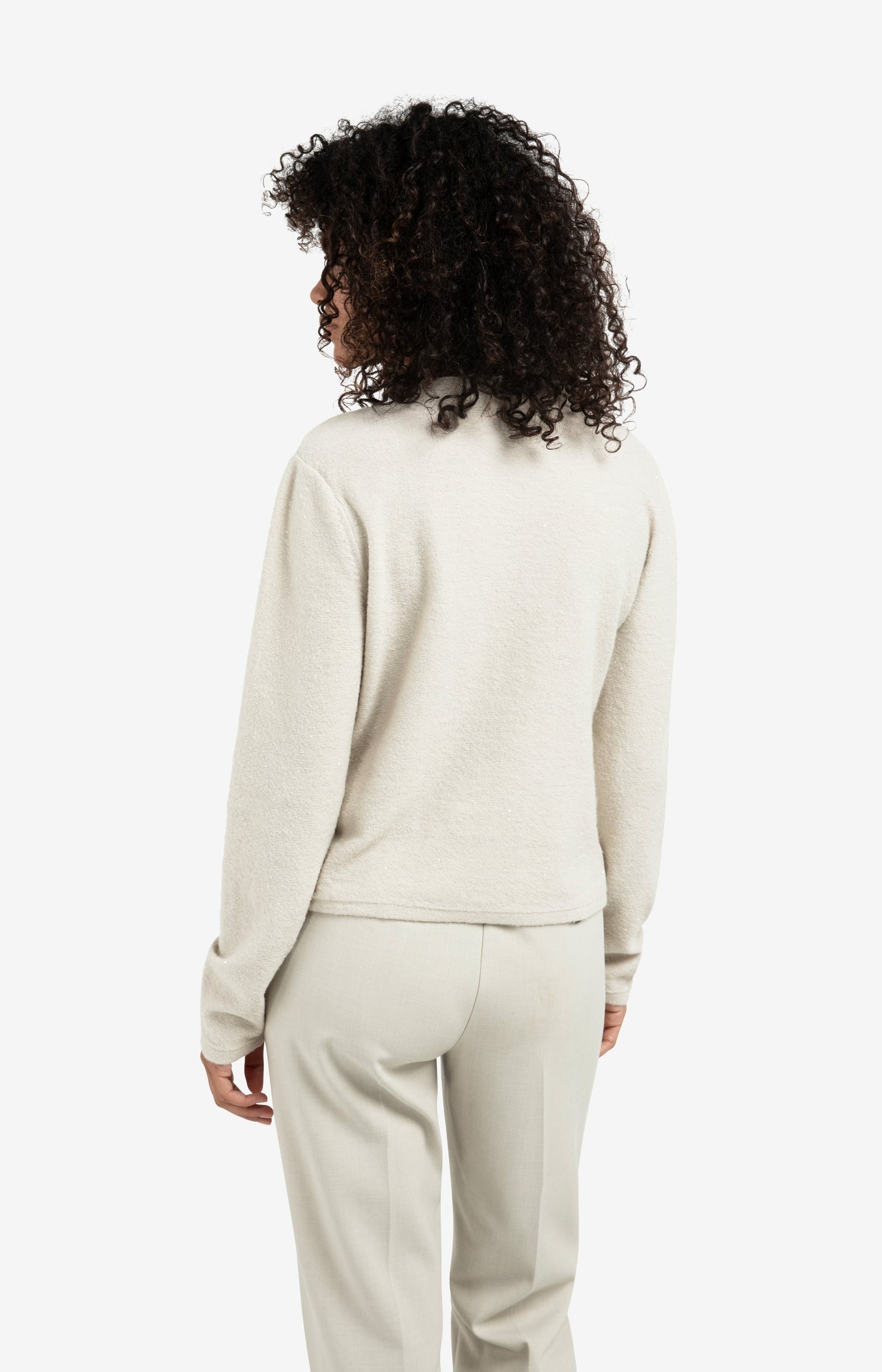 Knitted cardigan with matching spencer with subtle sequins