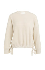 Knitted sweater with tie details at the hem - Type: product