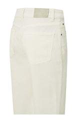 Mid-waist jeans with fixed turned-up hem