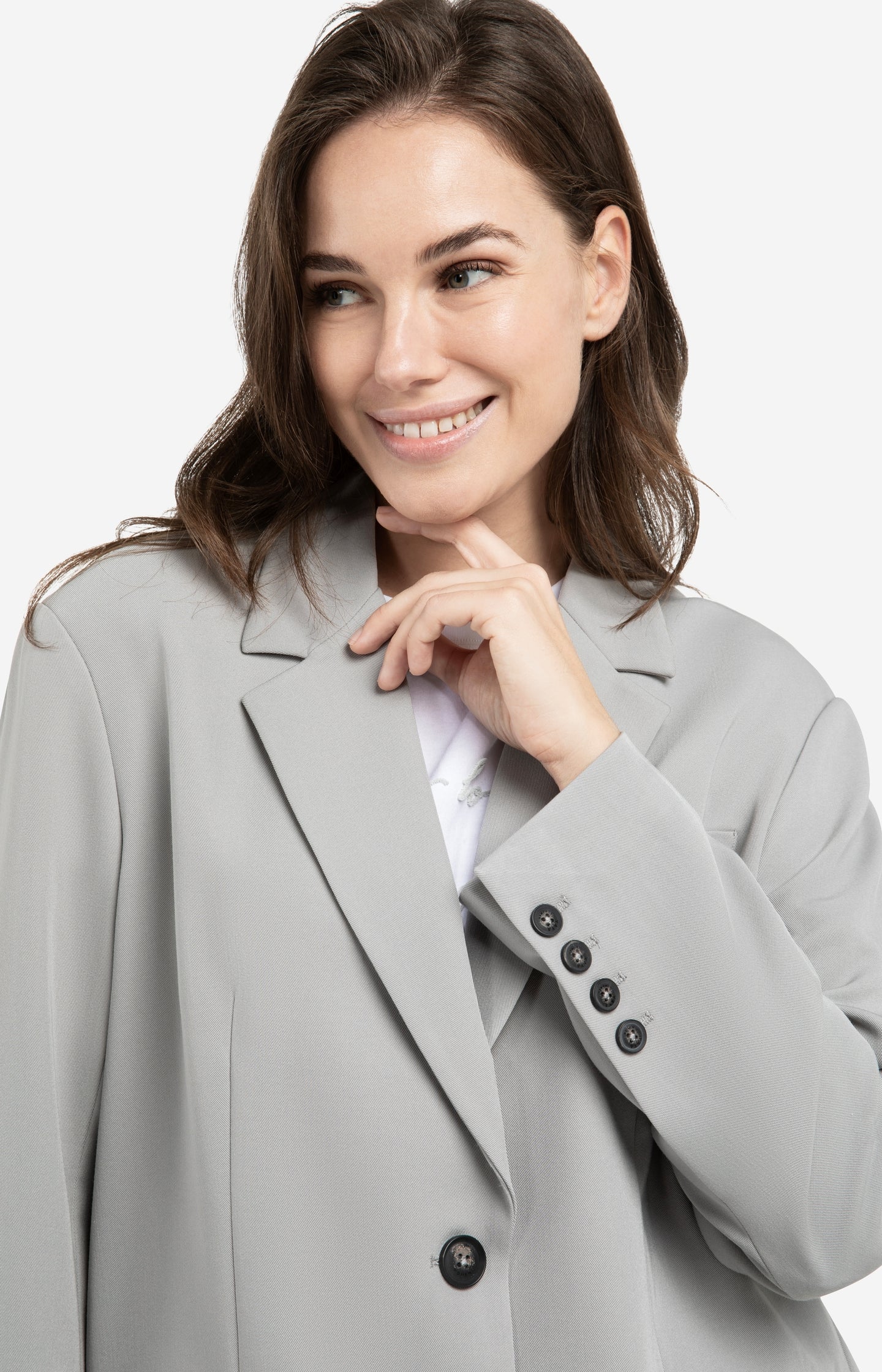 Oversized blazer with fancy button details