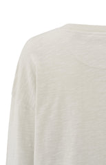 Oversized sweatshirt in melange fabric with long sleeves