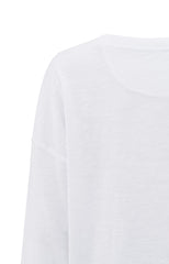 Oversized sweatshirt in melange fabric with long sleeves