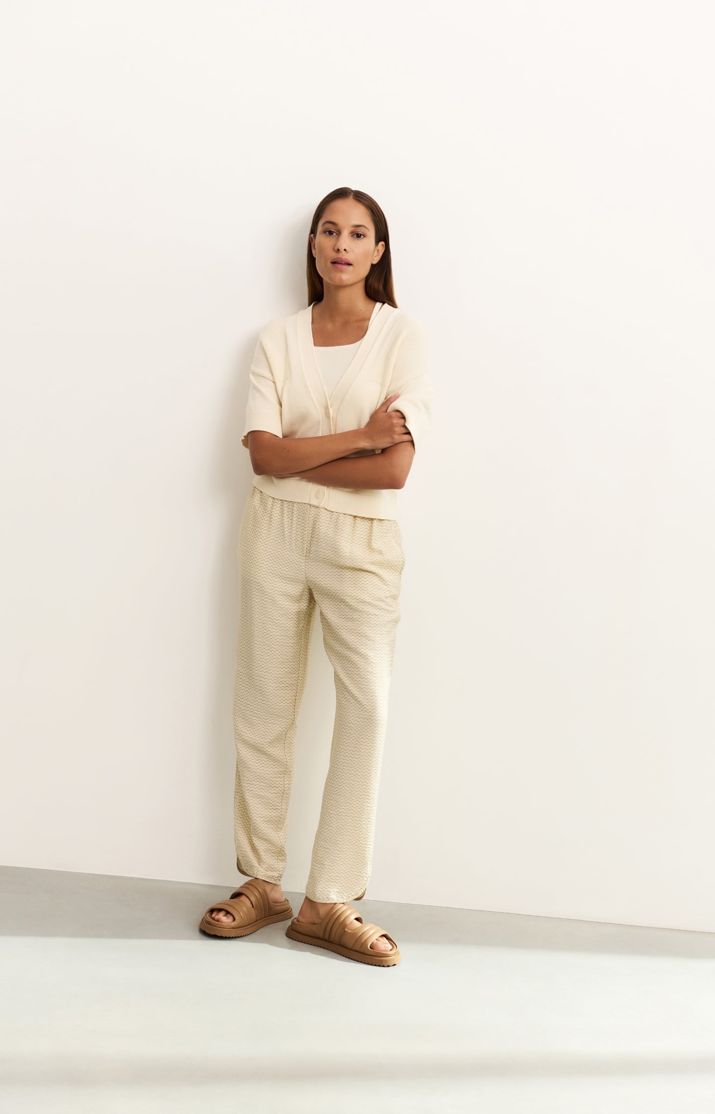 Printed woven trousers