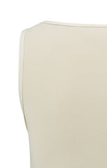 Ribbed singlet with shiny trim