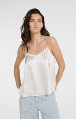Satin singlet with sheer detail - Type: lookbook