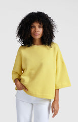 Short-sleeve sweatshirt with relaxed fit