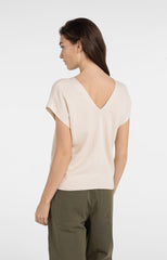 Short-sleeved sweater with double V-neck - Type: lookbook