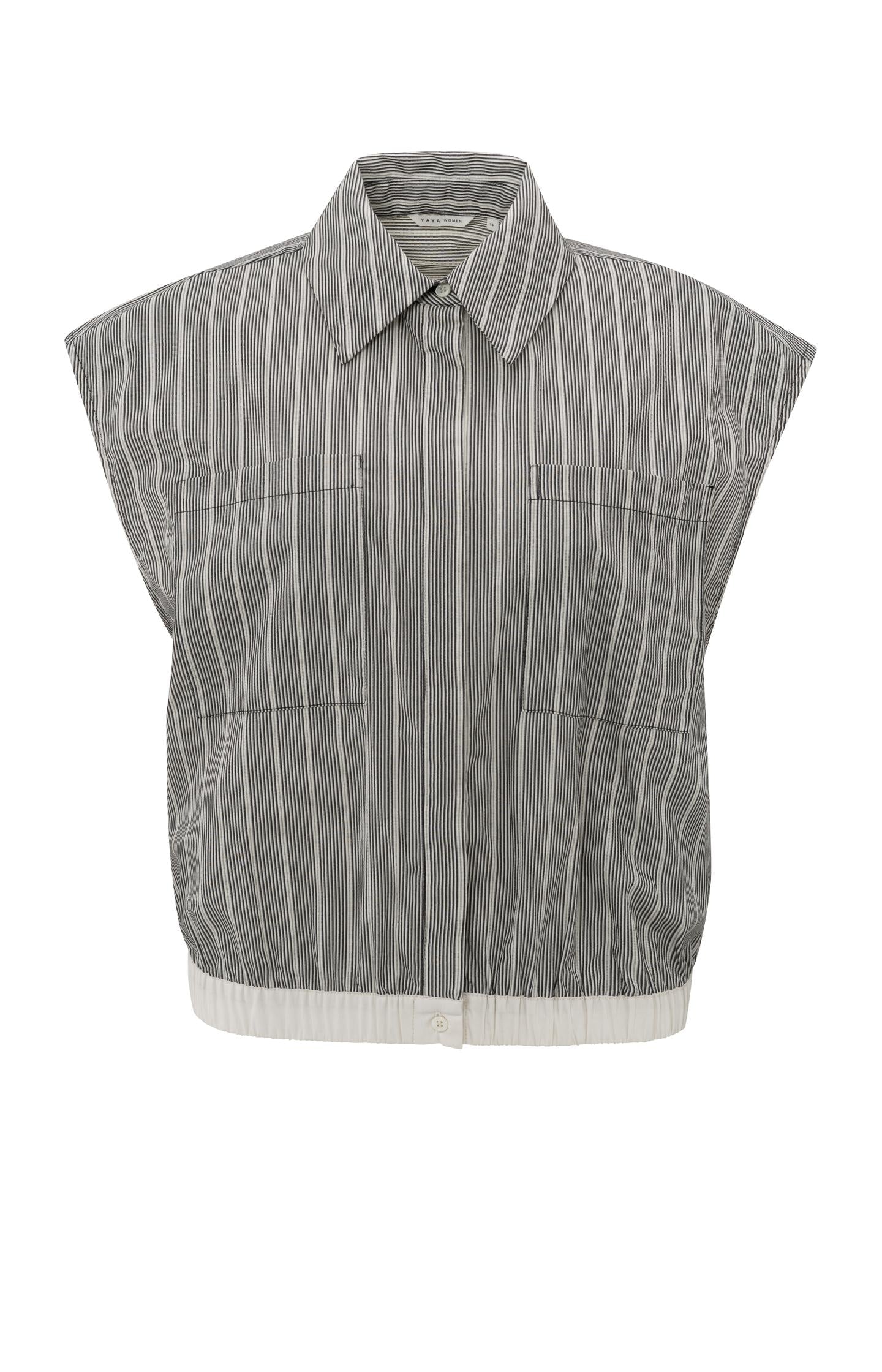 Sleeveless blouse with elastic waist and loose fit - Type: product