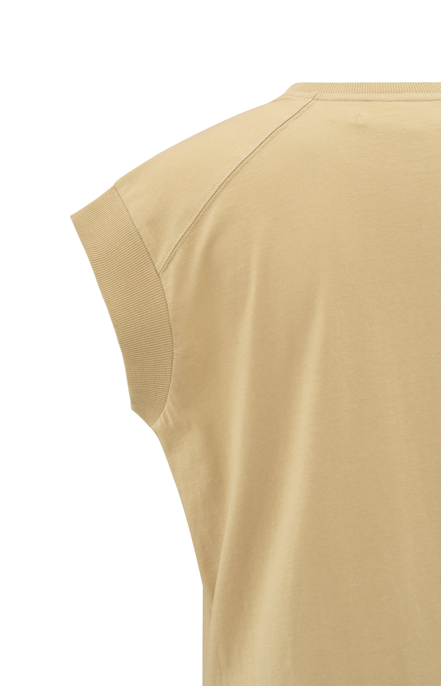Sleeveless top with rib details