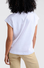 Sleeveless top with rib details
