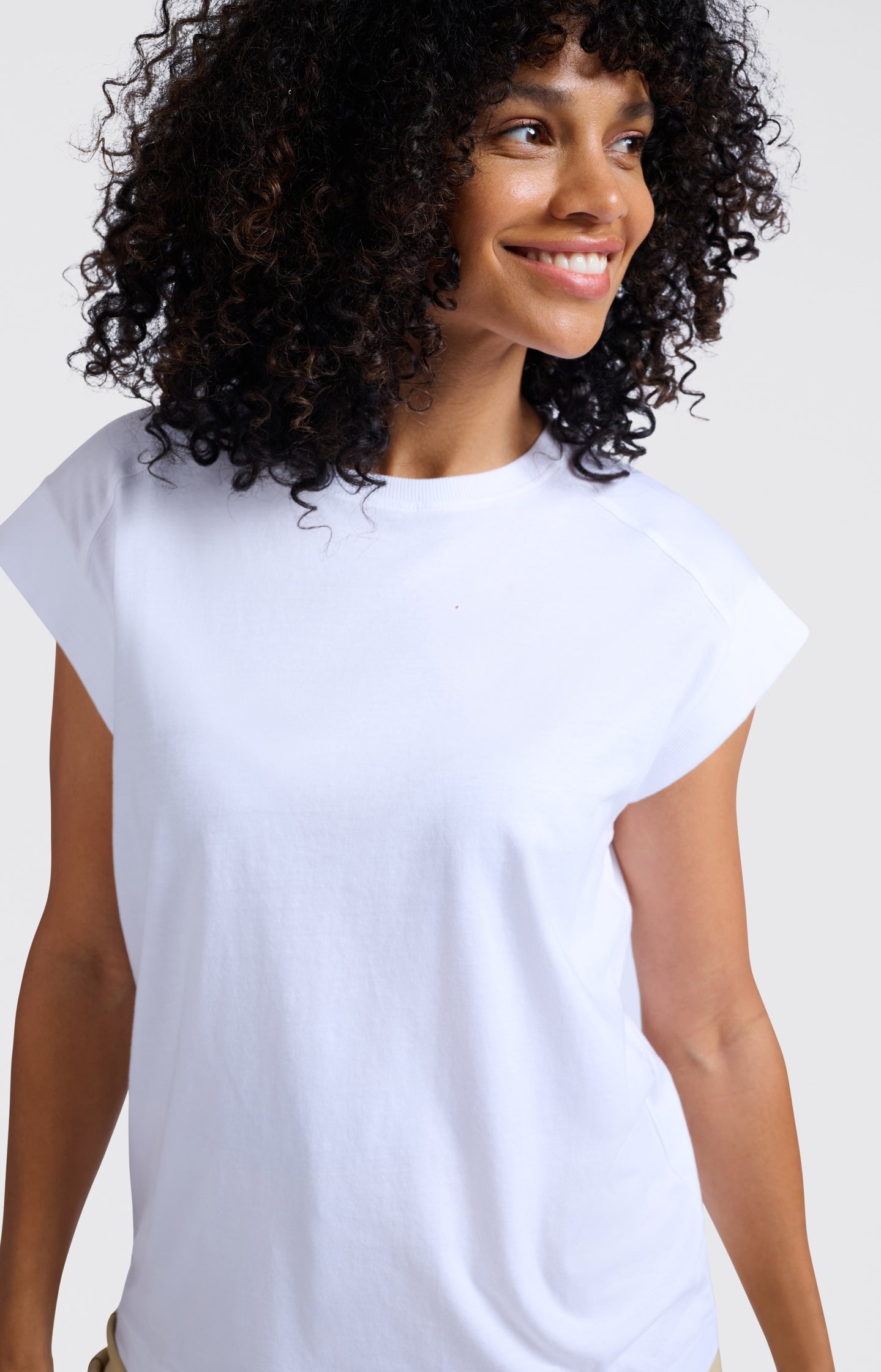 Sleeveless top with rib details